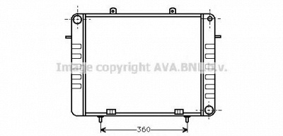 AVA QUALITY COOLING ol2038 -  Радиатор, охлаждение двигателя